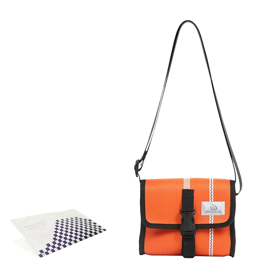 Amazon.co.jp: UPCYCLE LABショルダーポーチ 小（オレンジ）＆お